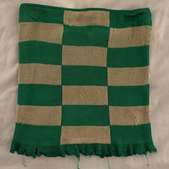 Gimaguas Tops - Gimaguas Green and Cream Checkered Top / mini skirt